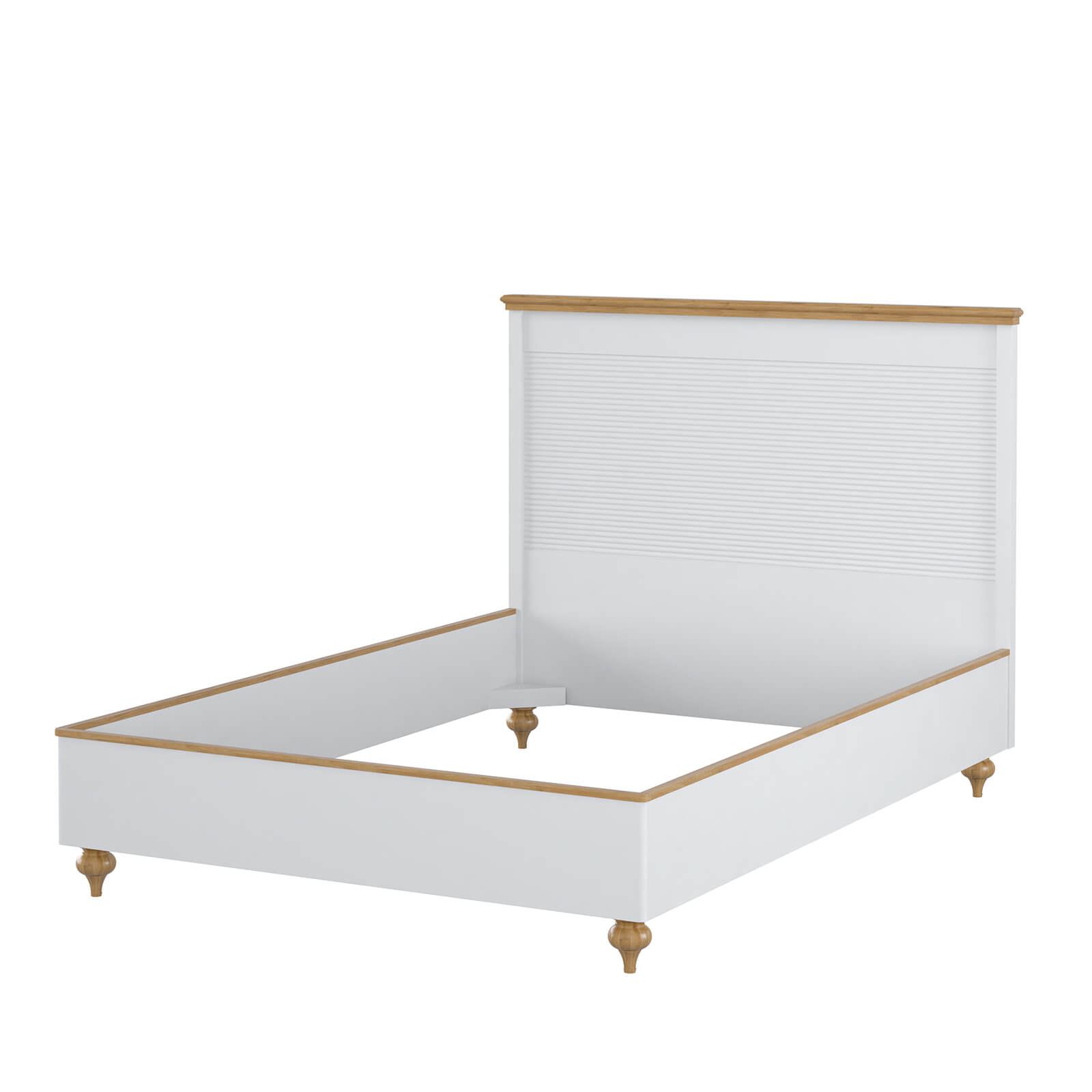 Кровать белая сосна "Рандеву" 1600 (белый лак/антик-24)