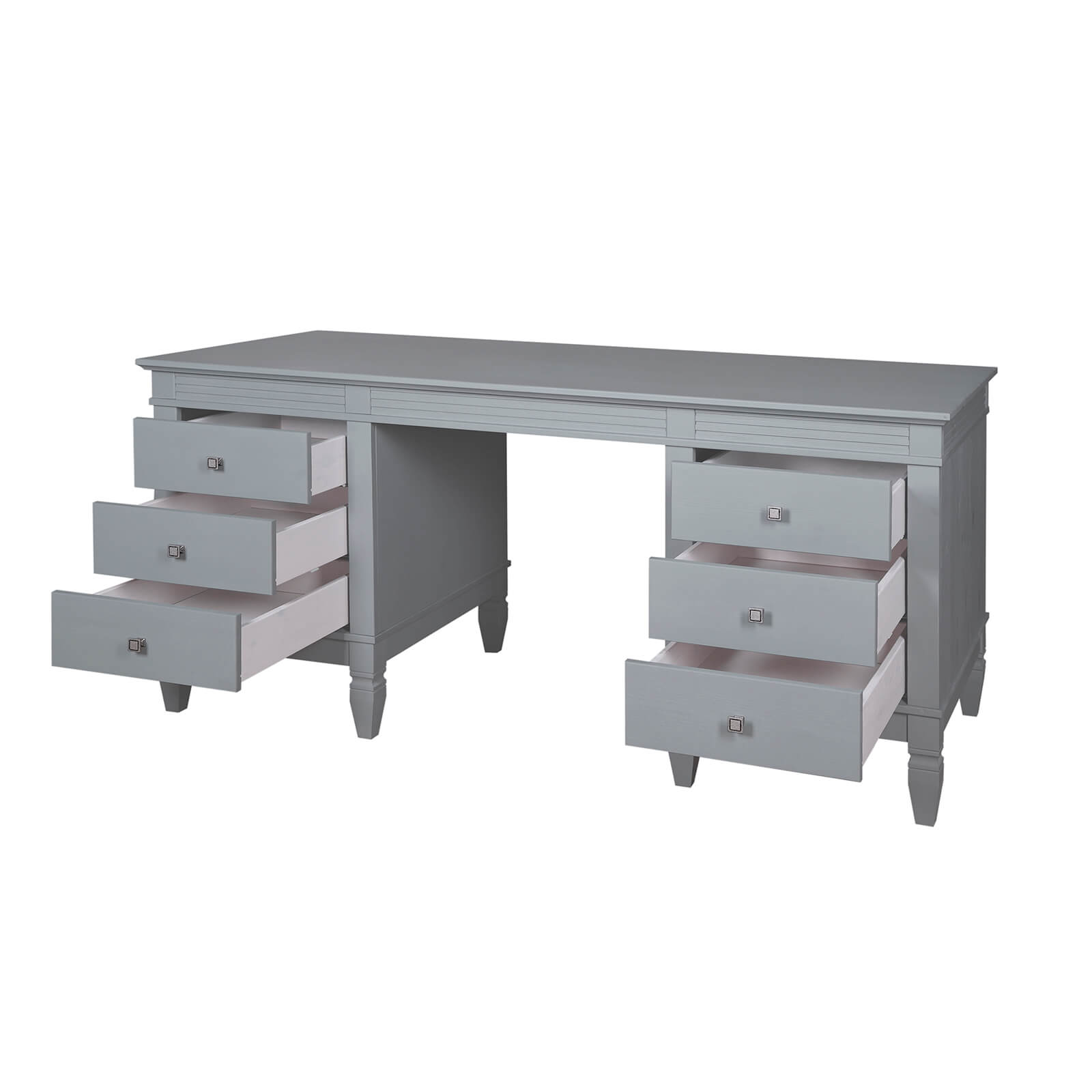 Стол письменный 6 ящиков "Ольса" 206 (серый 7042)