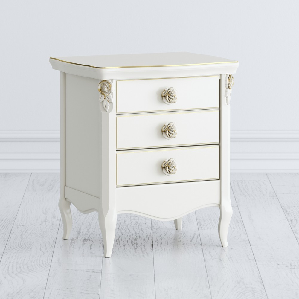 Прикроватная тумба 3 ящика 