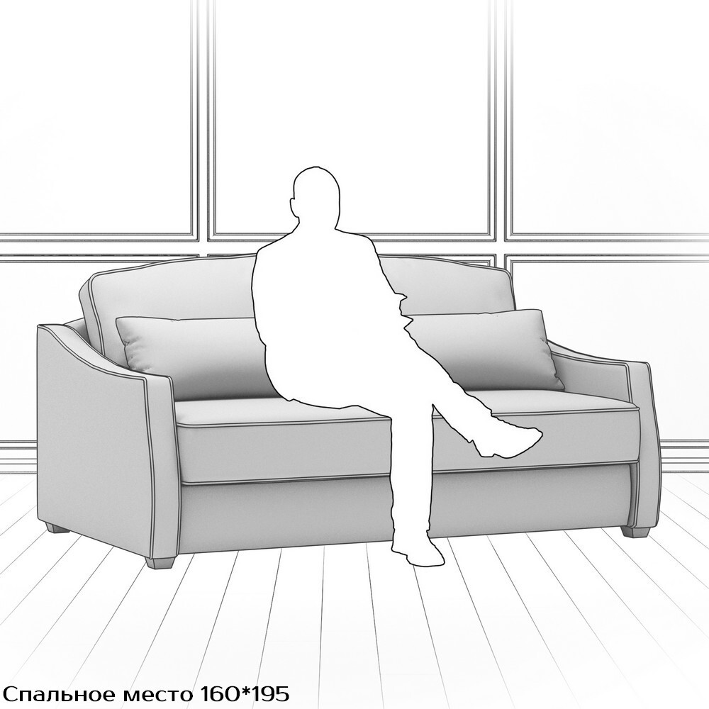 Диван Infante DIf-I-160-K03-KaB03-0382