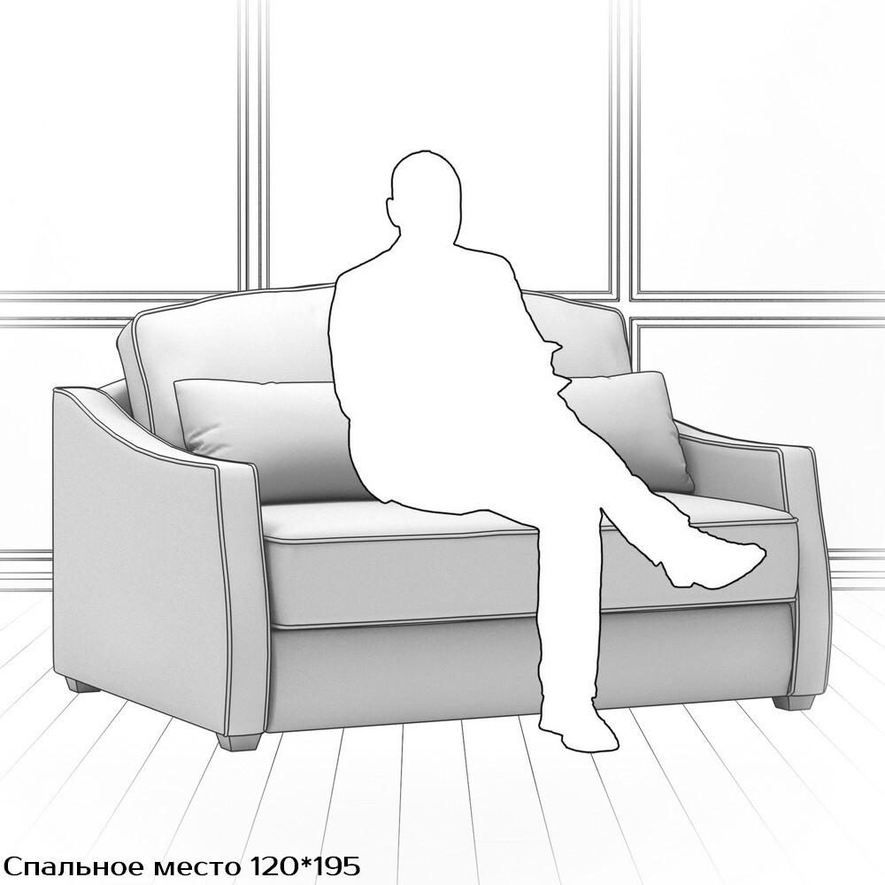 Диван Infante DIf-I-160-K03-KaB19-0391