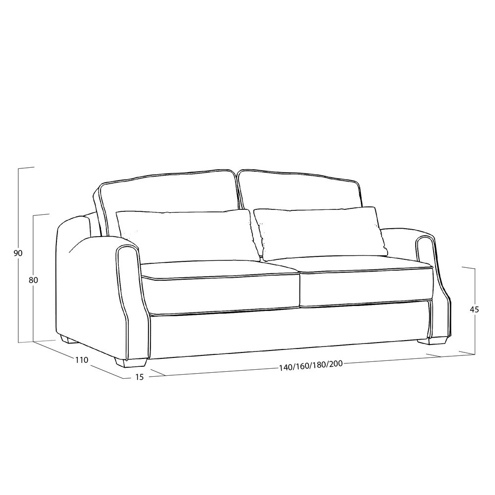 Диван Corsa (с механизмом) DCr-I-180-K03-Ka-0383