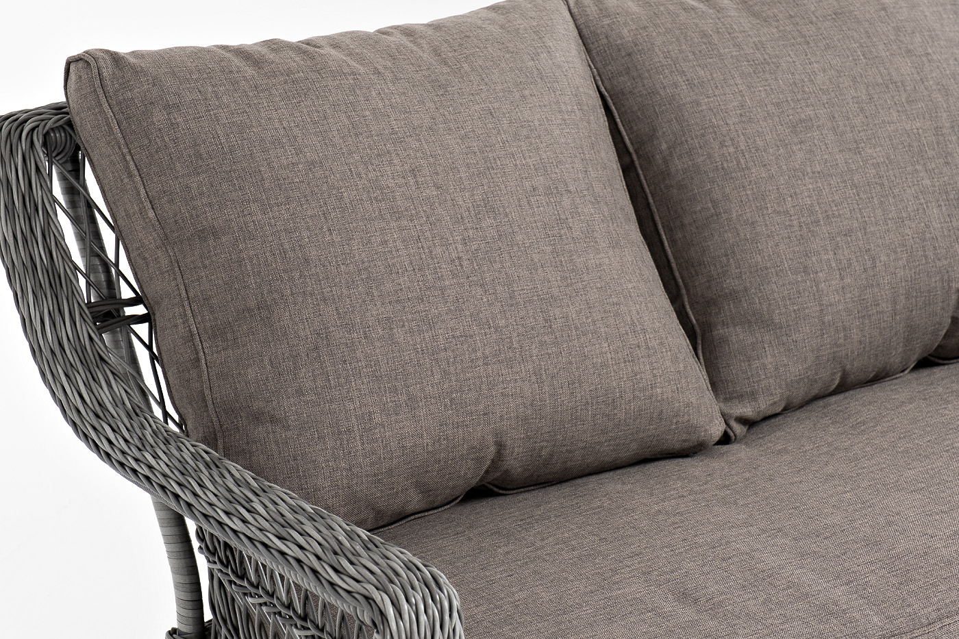 "Грандинелли" диван трехместный из искусственного ротанга, цвет графит