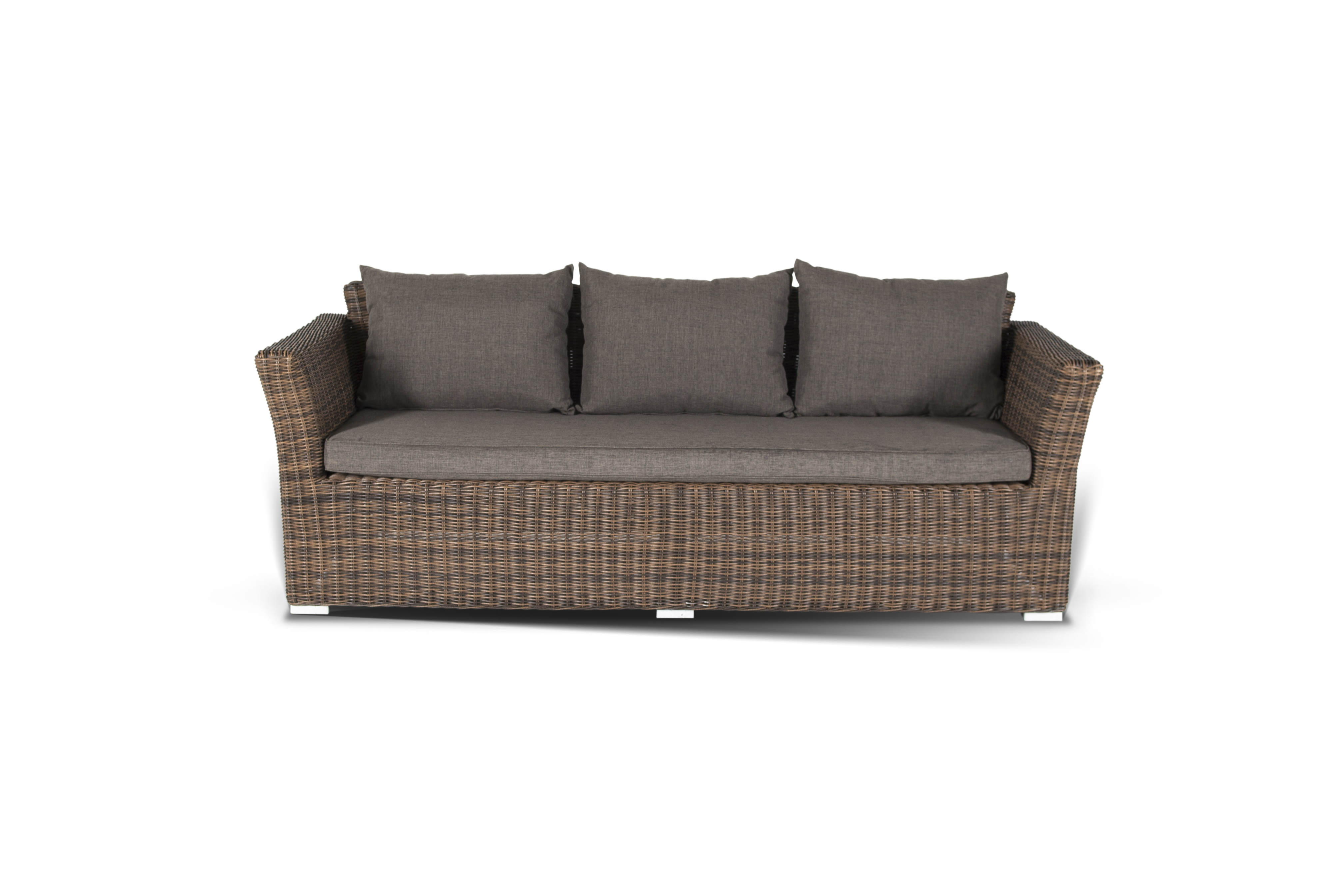 "Капучино Дабл" лаунж-зона из искусственного ротанга, цвет коричневый