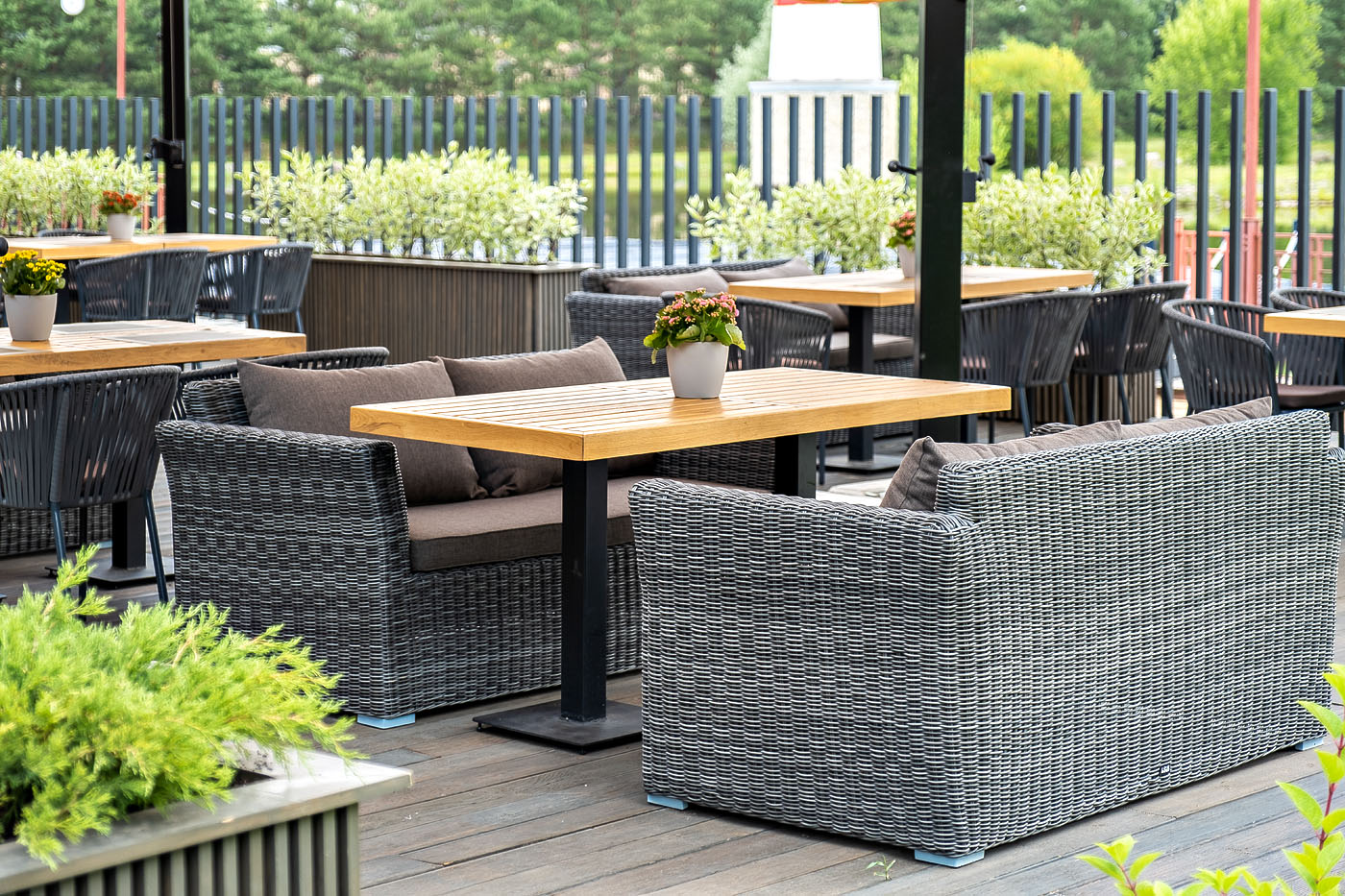 "Капуто" диван из искусственного ротанга двухместный, цвет графит