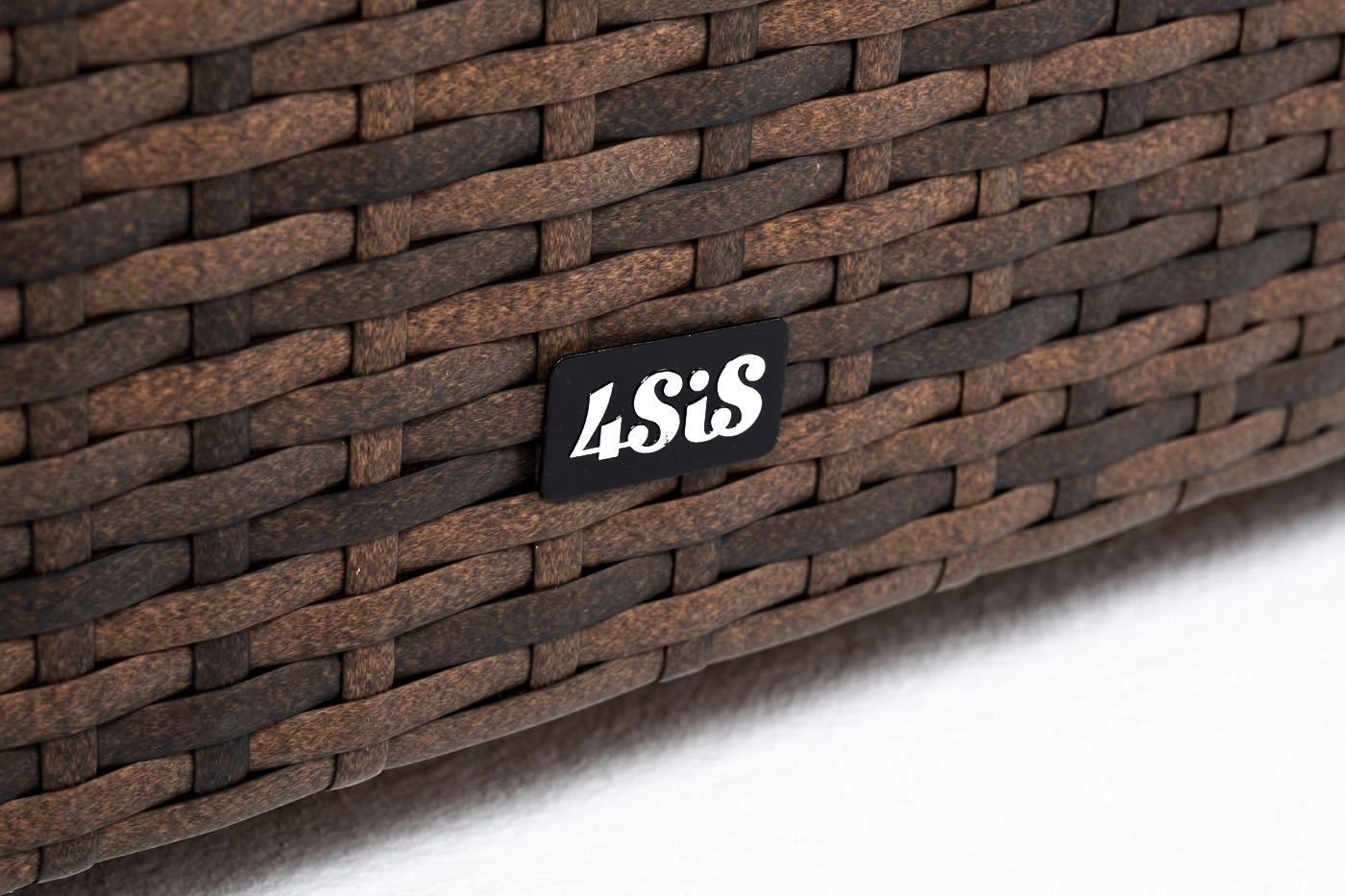 "Лунджи" кашпо для цветов большое плетеное из искусственного ротанга, цвет коричневый