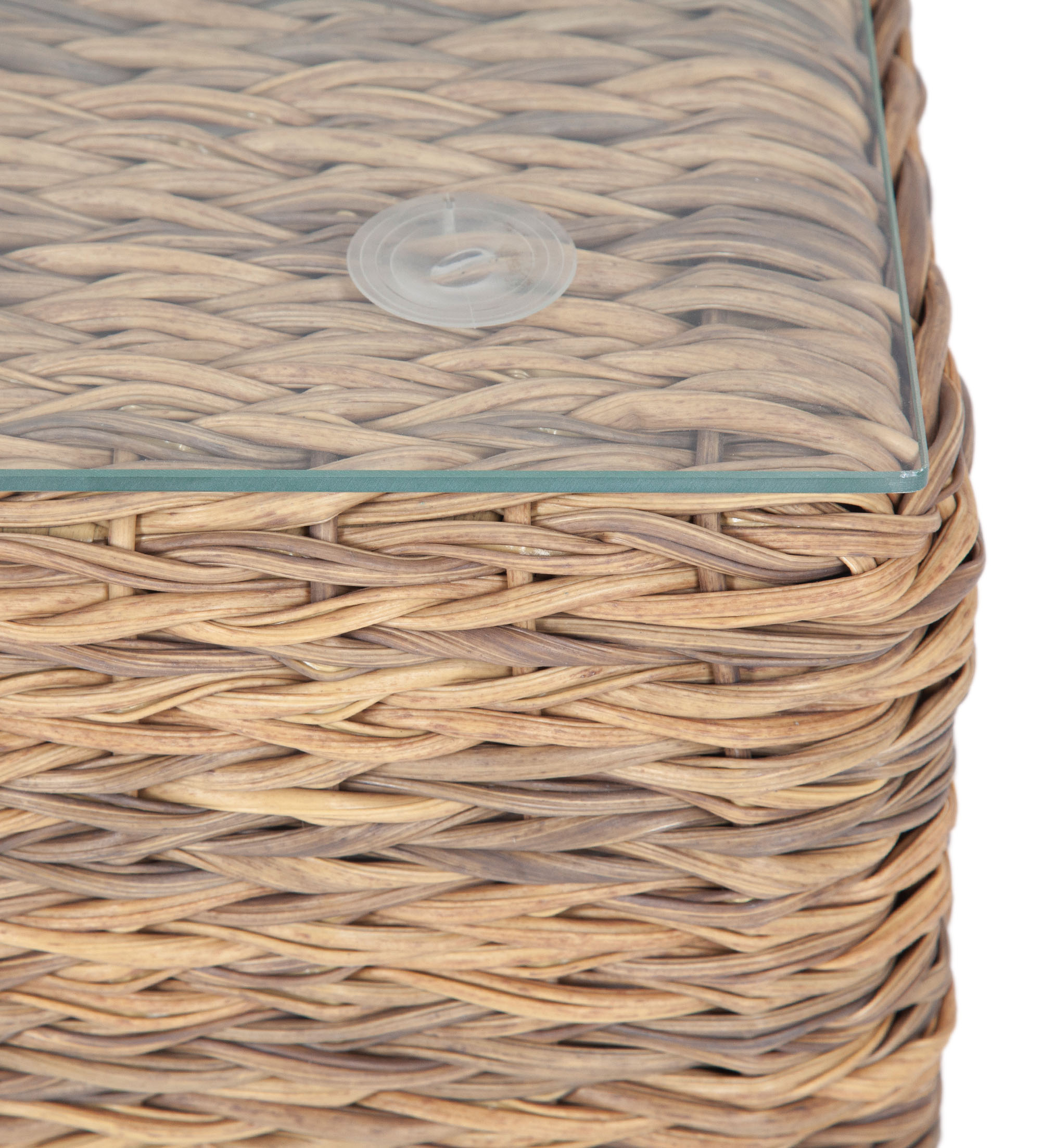 "Лунджи" журнальный столик плетеный (гиацинт), цвет соломенный