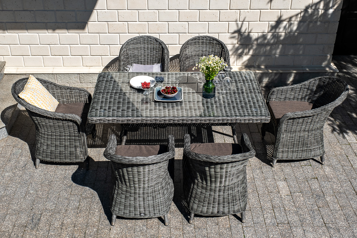 "Равенс" плетеное кресло из искусственного ротанга, цвет графит