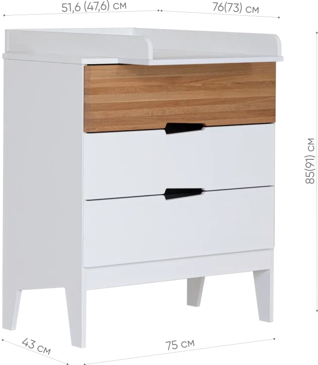 Комод с 3 ящиками Albero НИК 7 б/р