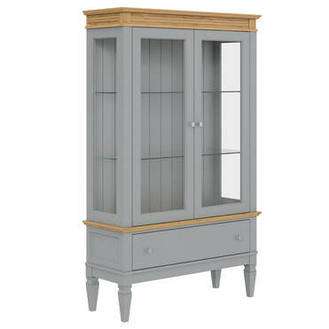 Шкаф для посуды «Ольса» 21G (серый 7042/антик24)