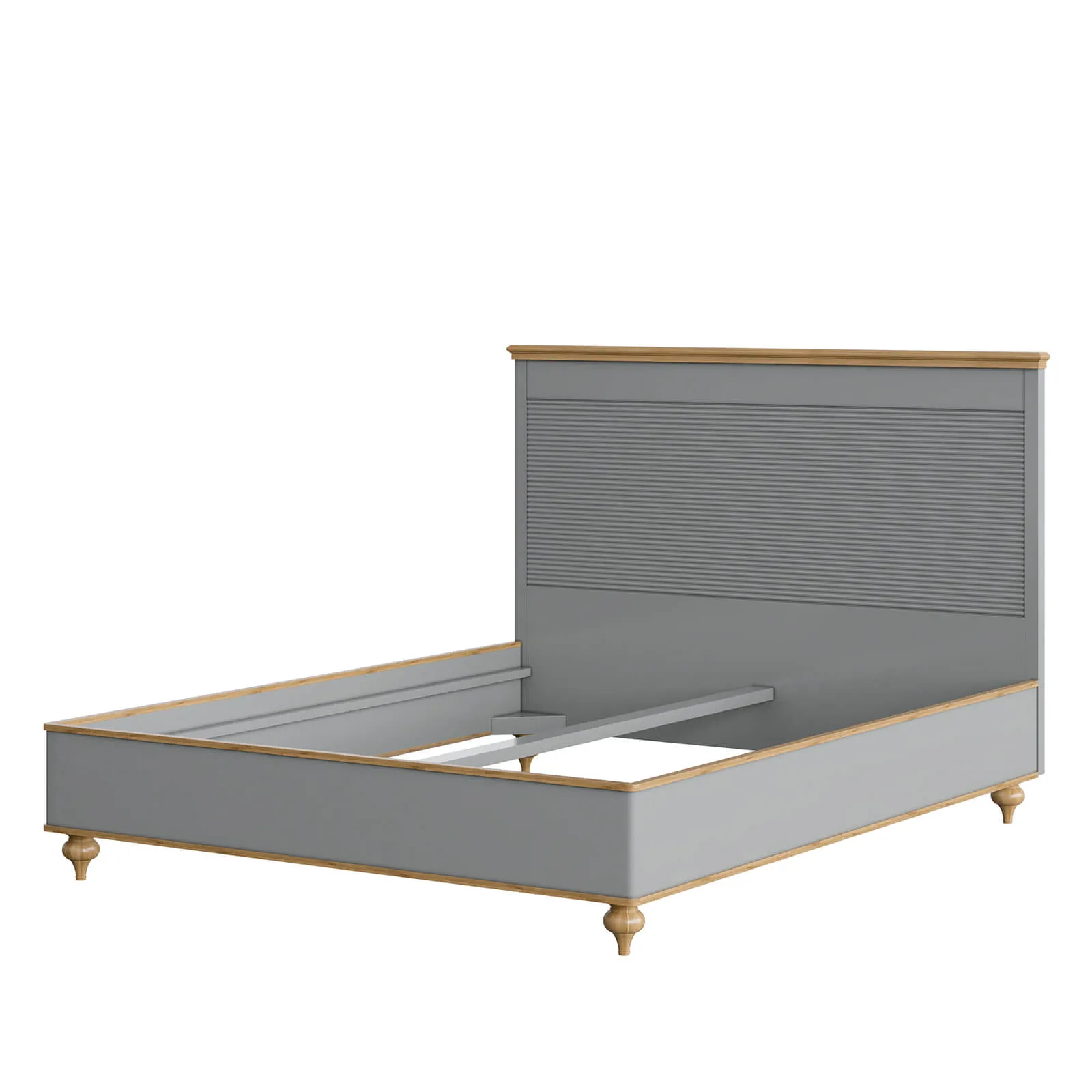 Кровать серая сосна "Рандеву" 1600 (серый 7042/антик-24)