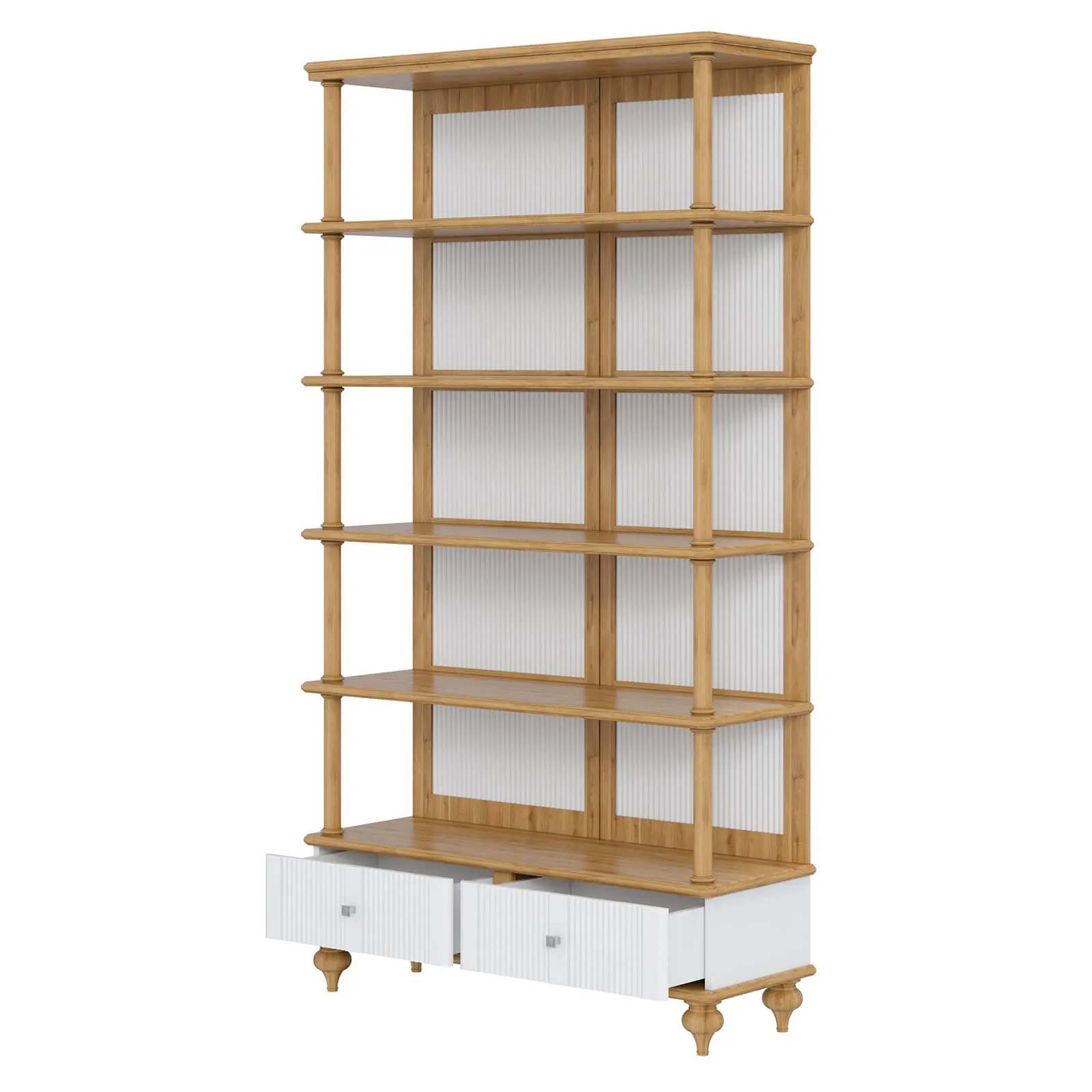 Стеллаж «Рандеву» 110 (202) (белый лак/антик 24)