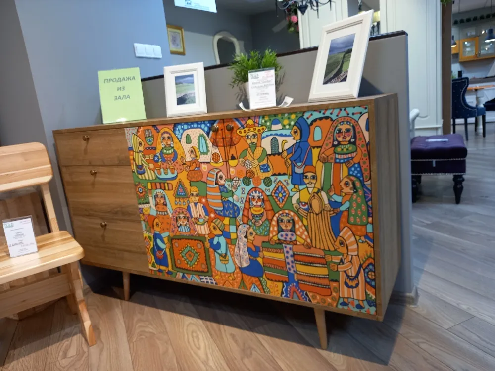 Комод из дерева "Berber" с двумя дверками и 3 ящиками (выставочный образец)